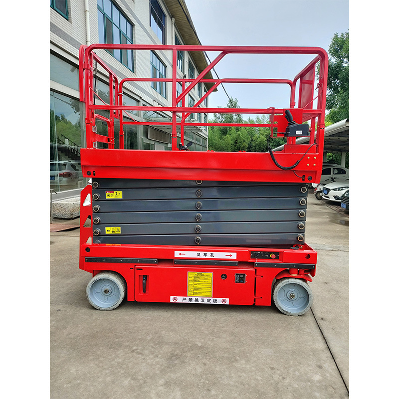 Manual hydraulic fixed pallet scaffolding man tracked lifting platform mechanical cargo lift table elevator lifter