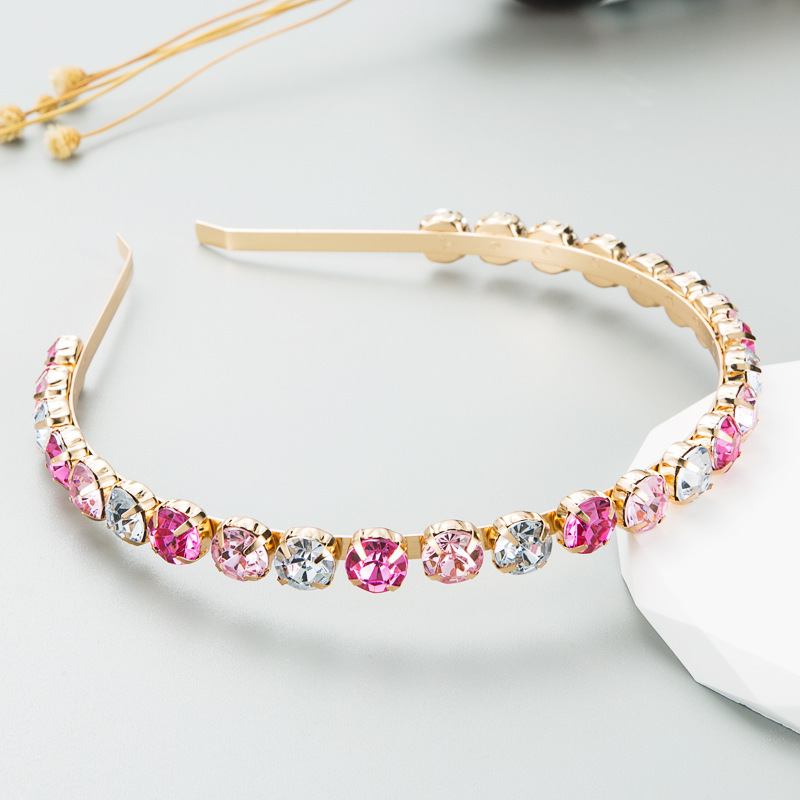 Europe New Arrival Luxury Headband Women Full Colorful Crystal Rhinestone Hairbands Women Hair Accessories Fashion Jewelry