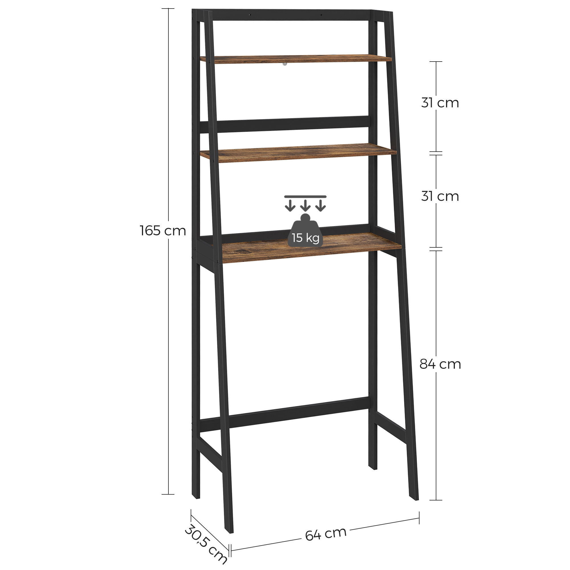 SONGMICS 3 Layer Over Washing Machine Storage shelf bamboo Over Toilet Storage Rack