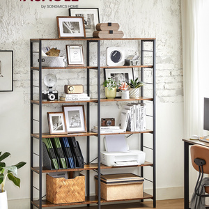 VASAGLE Industrial Style Shelving Unit 6-Tier Bookshelf Tall Storage Shelf