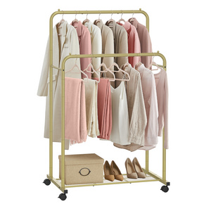 SONGMICS Golden clothes hanger rack  for hanging towels garment coat rack Multifunctional Clothes Display Rack