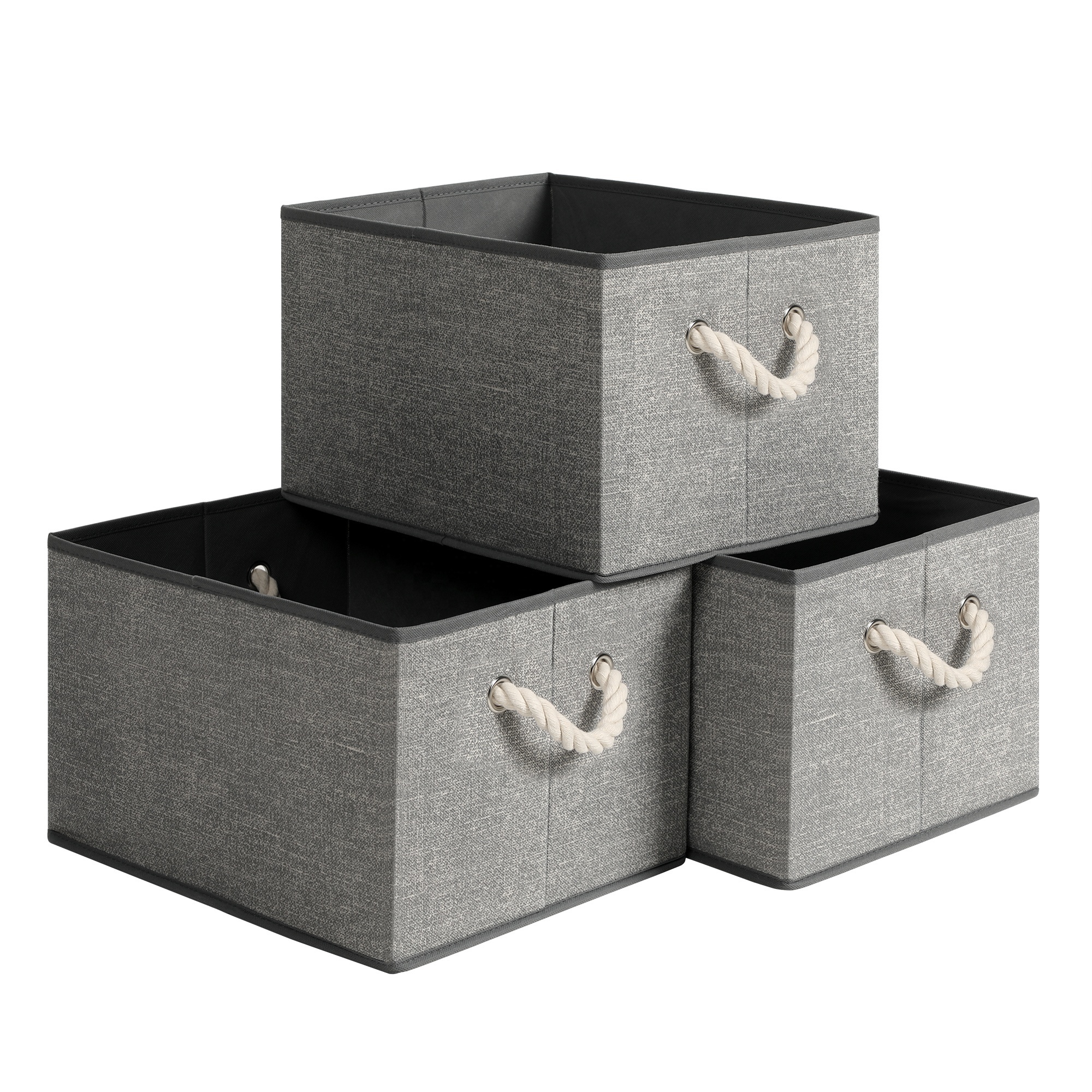 SONGMICS 3pcs Foldable Non Woven Fabric Storage Storage Cube Bin Wholesale Custom Storage  Box