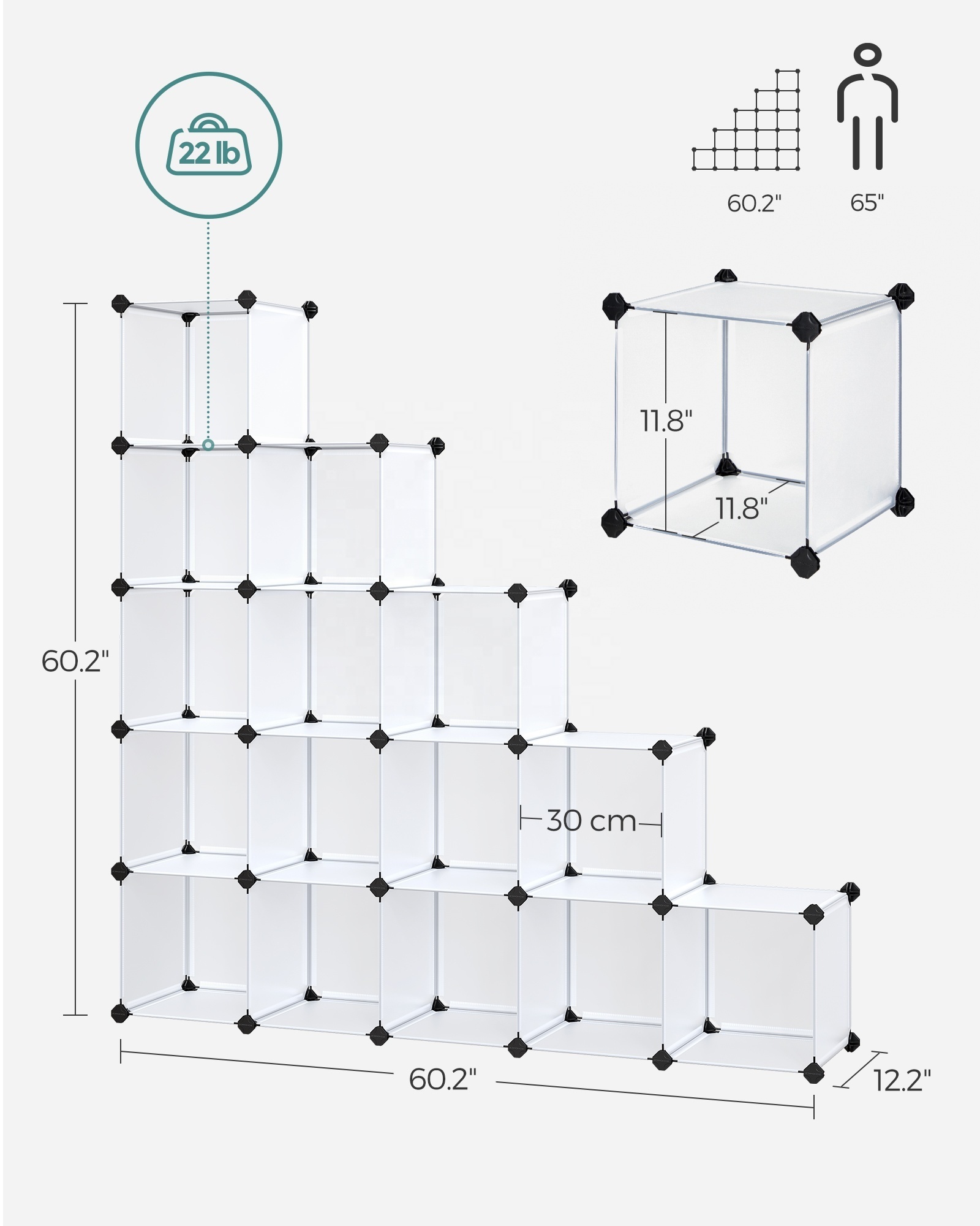 SONGMICS shoe container storage box clear stackable storage box shoes box plastic storage transparent