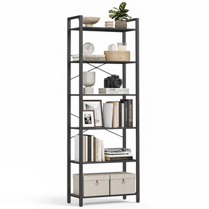 VASAGLE 6-Tier Tall Bookshelf Freestanding Shelf Unit for Living Room Bedroom Home Office