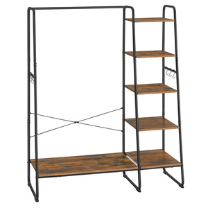 Vasagle Industrial Style Bedroom Garment Racks Coat Rack Wood Hangers Clothing Rack  Entrance Shoe Furniture