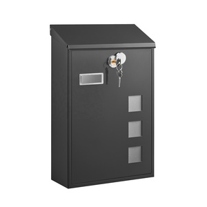 SONGMICS OEM Outdoor steel Post Box Wall Mounted  Secure Letter box Outdoor Mailbox with Key Lock for House