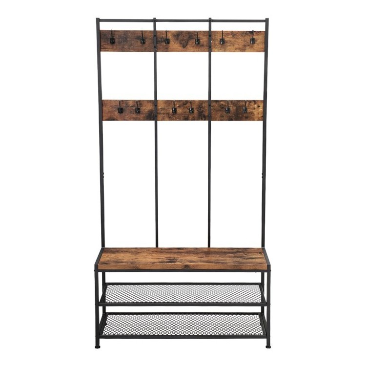 VASAGLE wooden metal clothes hallway rack for hanging clothes