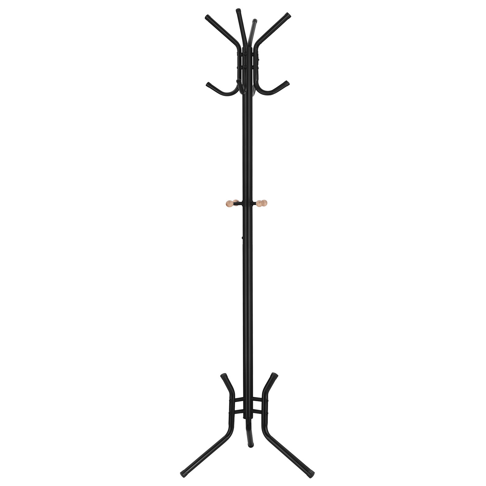 SONGMICS 182 cm Tall Free stand Hall Tree Metal clothes racks and stands Hat Handbag Hanger Coat Rack Clothes Stand