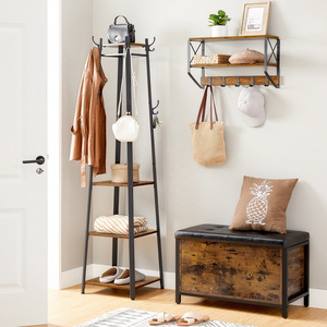 VASAGLE shoe rack with coat hanger shoe rack with coat hanger metal standing tree coat rack for cloth