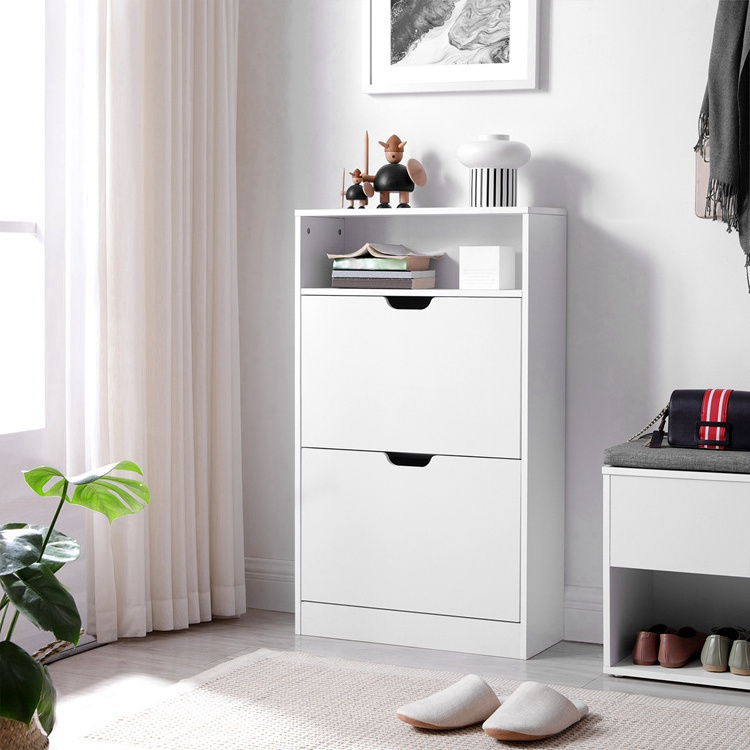 VASAGLE modern design wooden shoe cabinet furniture shoe rack cabinet wooden shoes storage wood cabinet