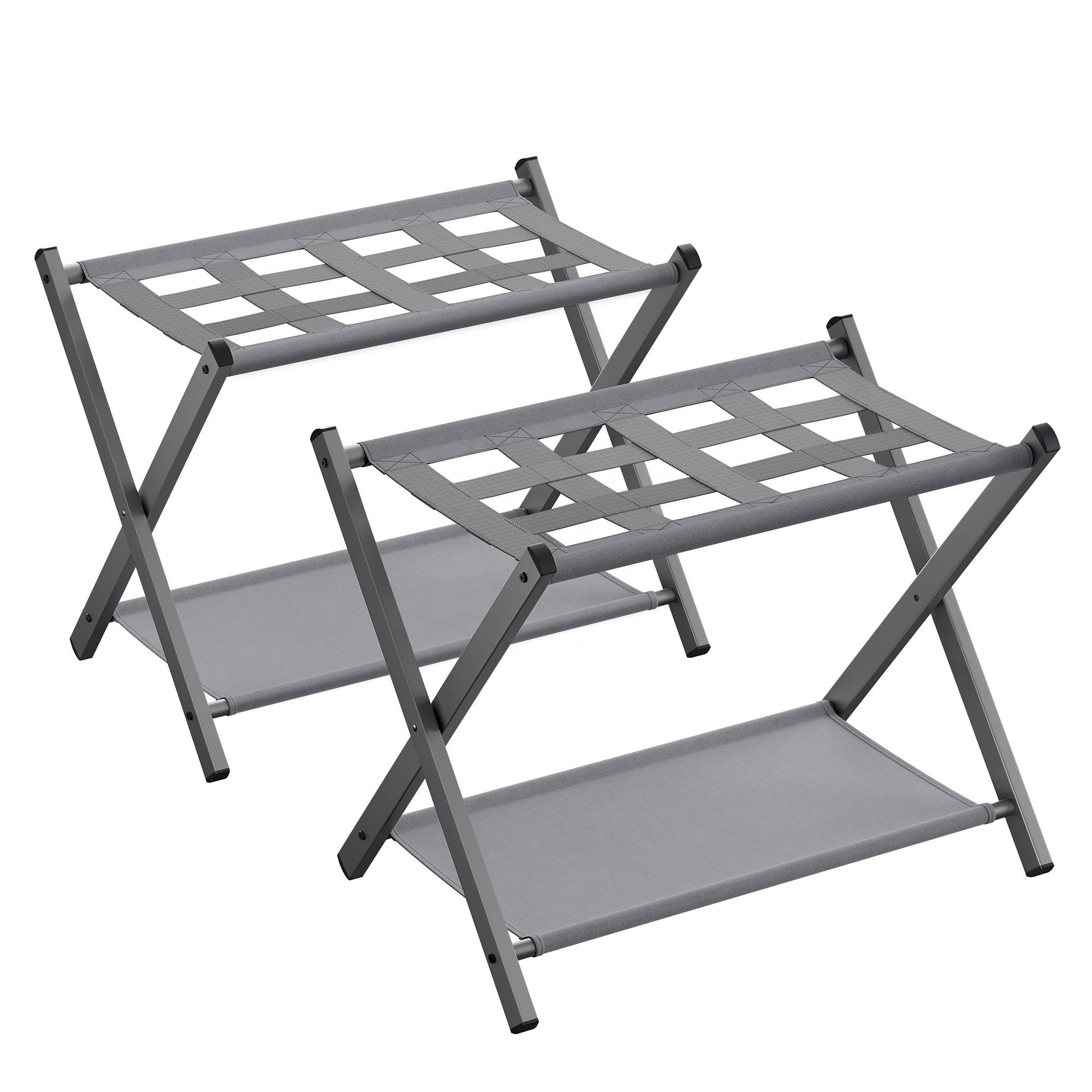 SONGMICS 2pcs Durable Suitcases Racks Foldable Baggage Carrier Holder Luggage Racks For Hotel Bedroom