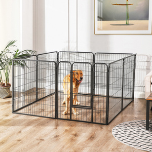 Feandrea Stackable Dog Kennels Indoor/Outdoor Multi Sizes Pet Cage Steel Easy Assemble Large Dog Crate