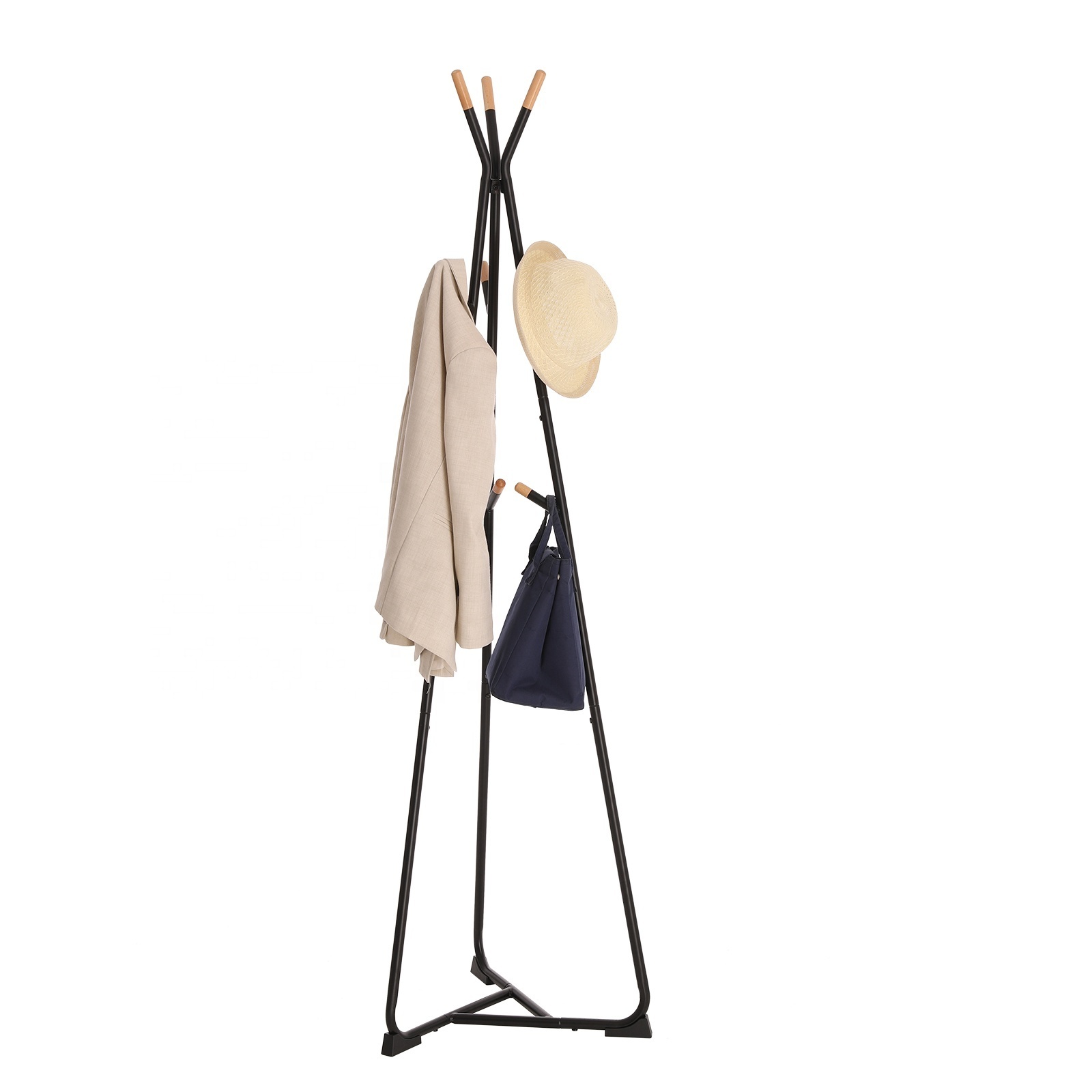 SONGMICS Hot Sale Standing Cloth Hanger Holder Modern Entryway Hall Tree Clothes Hat Coat Rack