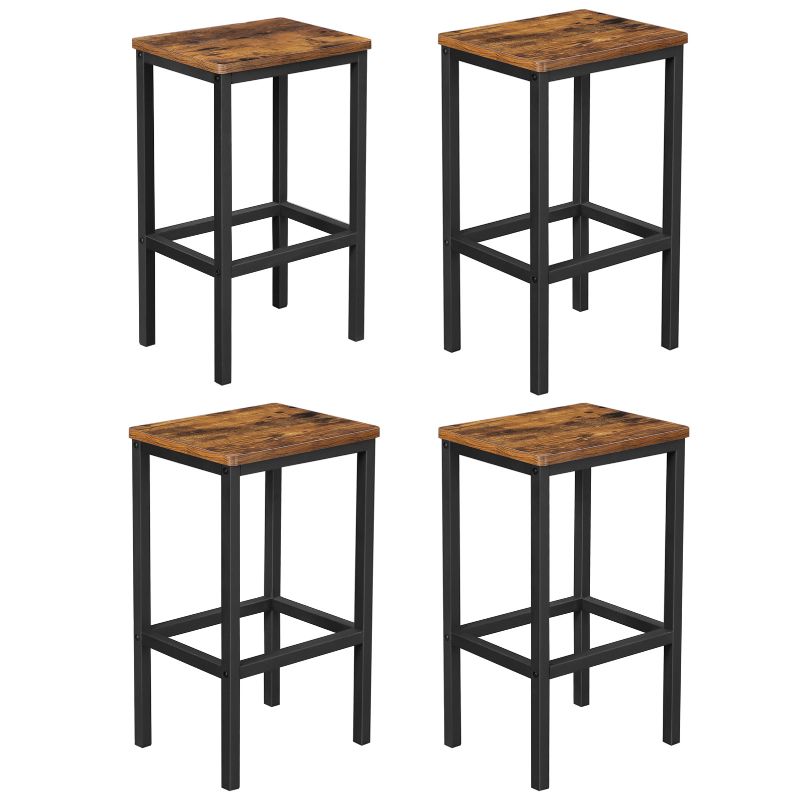 VASAGLE Wholesale  Industrial Metal Bar High Chair Counter Stool bar stool for kitchen Restaurant