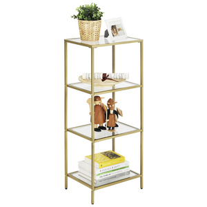 VASAGLE Easy Assembly 4-tier Bookcase With Open Shelving Unit Wholesale Display Storage Shelves Corner Bookshelf