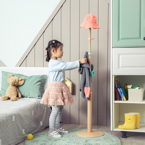 VASAGLE  Wholesale Free Standing growing coat Tree Hanger Stand height adjustable child Wooden cloths hanger stand Coat Rack