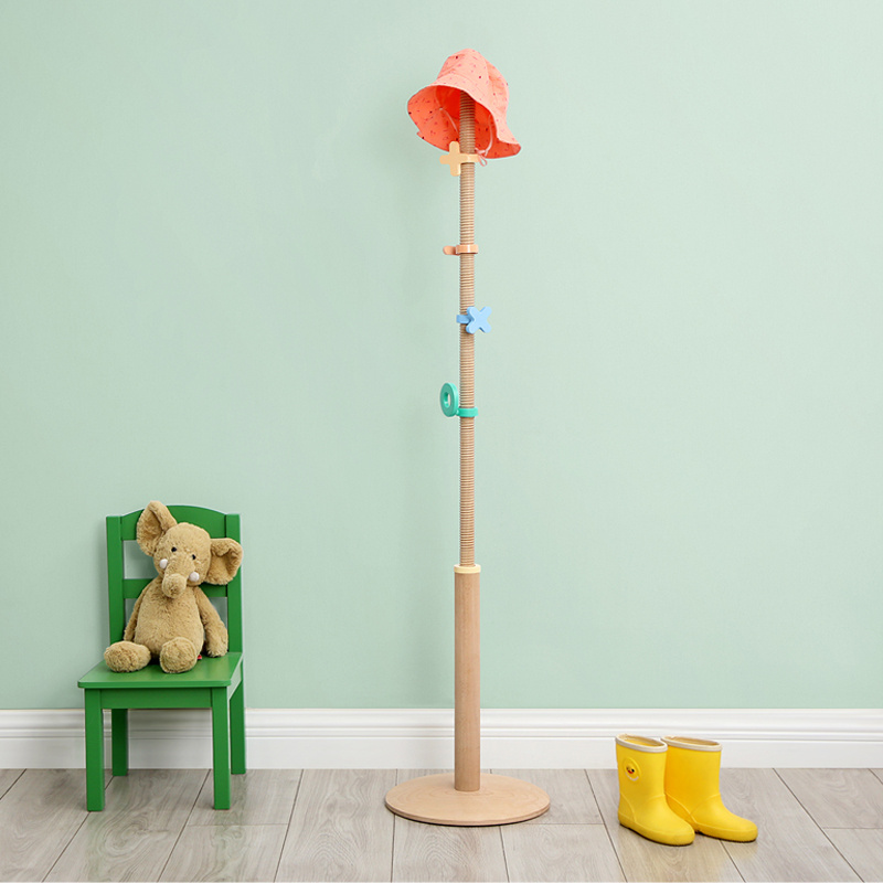 VASAGLE  Wholesale Free Standing growing coat Tree Hanger Stand height adjustable child Wooden cloths hanger stand Coat Rack