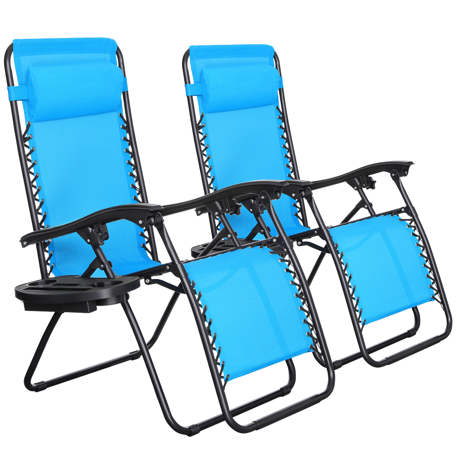 New Portable Folding beach Chairs Wholesale steel folding Reclining sun Lounge Chairs Outdoor Recliner Zero Gravity Chair