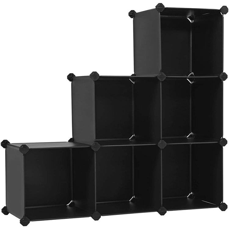 Bedroom Living room Office  6-Cube Closet Storage Shelves DIY Plastic Closet Cabinet Cube Storage Organizer