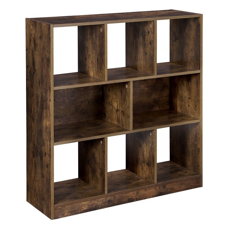 VASAGLE Wooden Bookcase with Open Cubes and Shelves Bookshelf Storage Unit and Display Cabinet