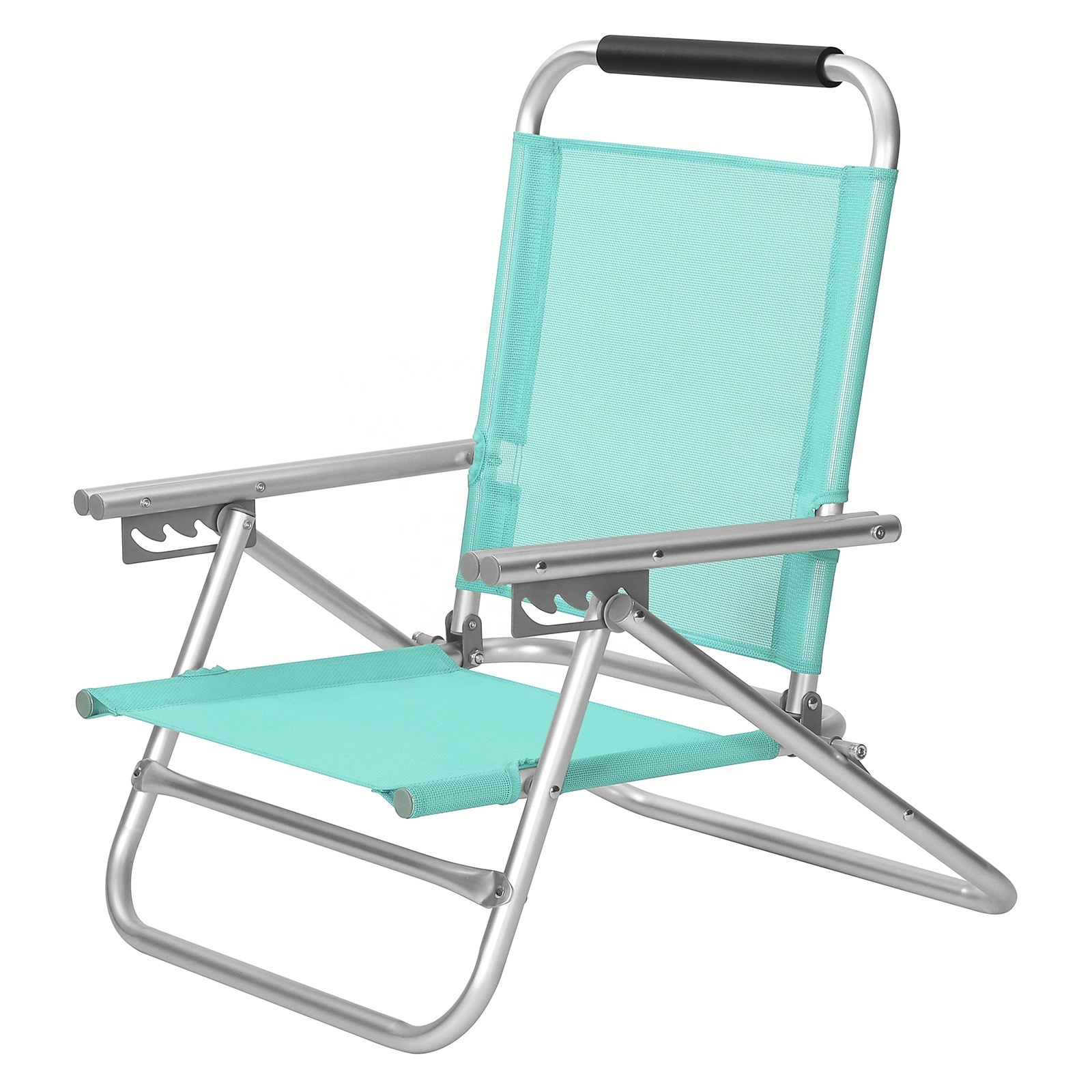 SONGMICS Folding Outdoor Chair with Breathable and Comfortable Fabric Portable Beach Chair with 4-Position Reclining Backrest