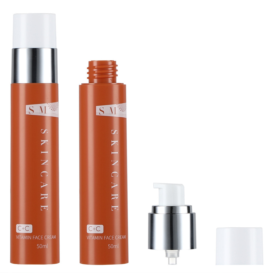 OEM 15ml 50ml 100ml Printing Luxury Skincare Bottle Sets Packaging Cream Pump Bottle 75ml PE Hose Tube Mist Sprayer Toner Bottle