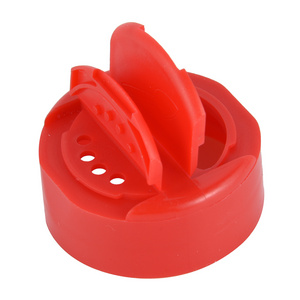 BPA free 53mm Flapper PP plastic flip top spice cap for PET empty pepper spice jar plastic lid butterfly shaker lid