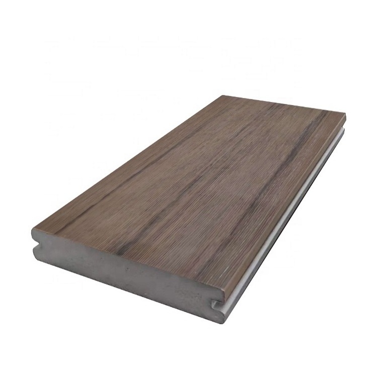 wood plastic patio floors furniture WPC/PVC outdoor plastic decking tile without Strew