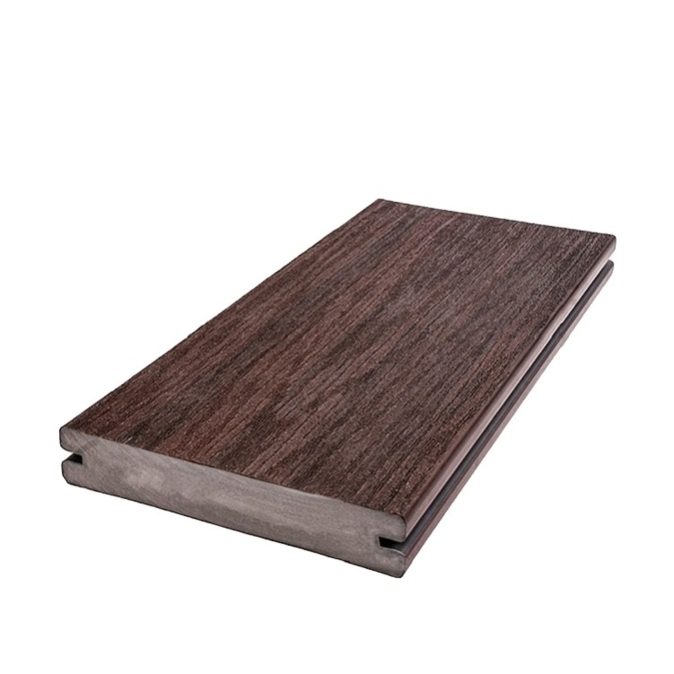 wood plastic patio floors furniture WPC/PVC outdoor plastic decking tile without Strew