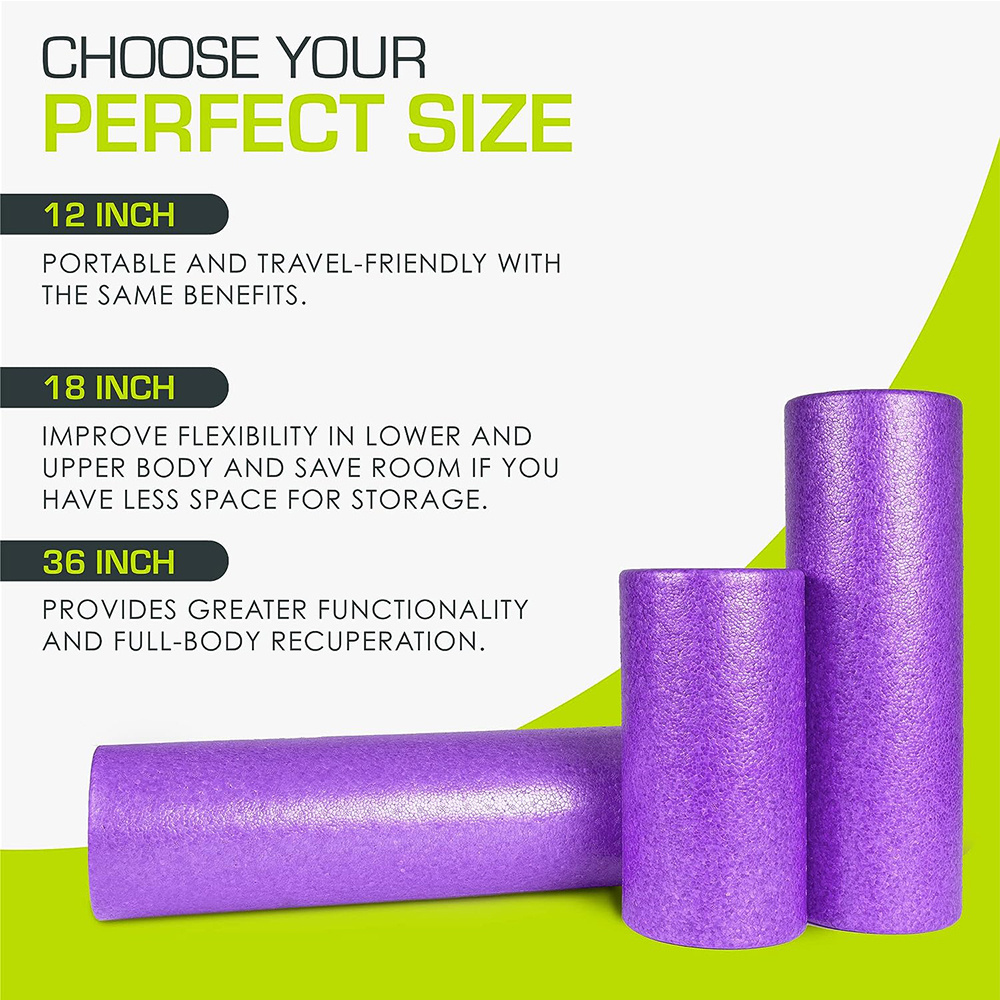 Custom Logo High Density EPP Foam Roller 90CM Extra Firm Physical Therapy Exercise Yoga Pilates Deep Tissue Massage Roller