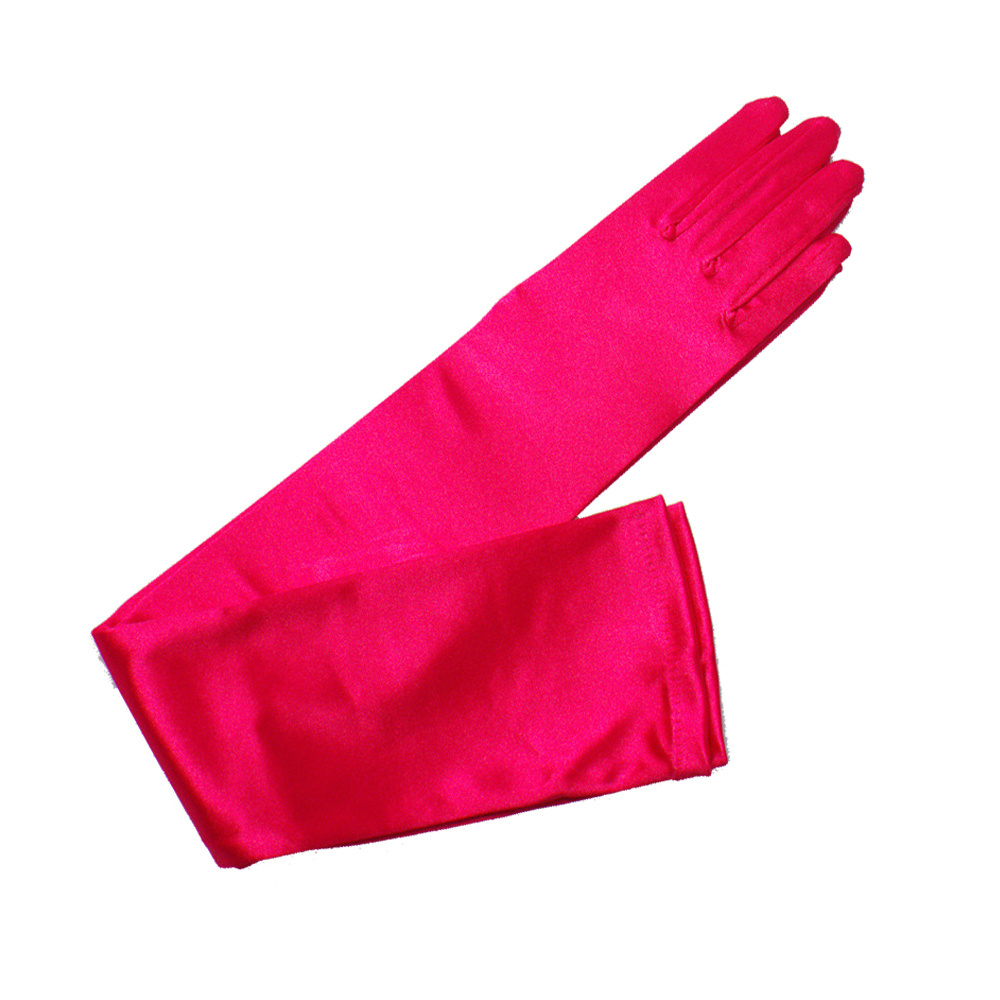 Height Quality Women Satin Finger Wedding Gloves 23