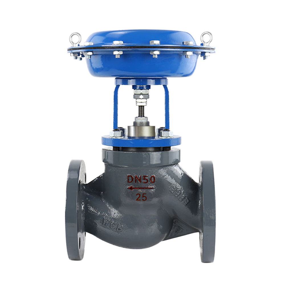 On/off type Carbon Steel Pneumatic single seated shut-off valve ZMQP-PN16 Pneumatic Diaphragm globe valve for steam