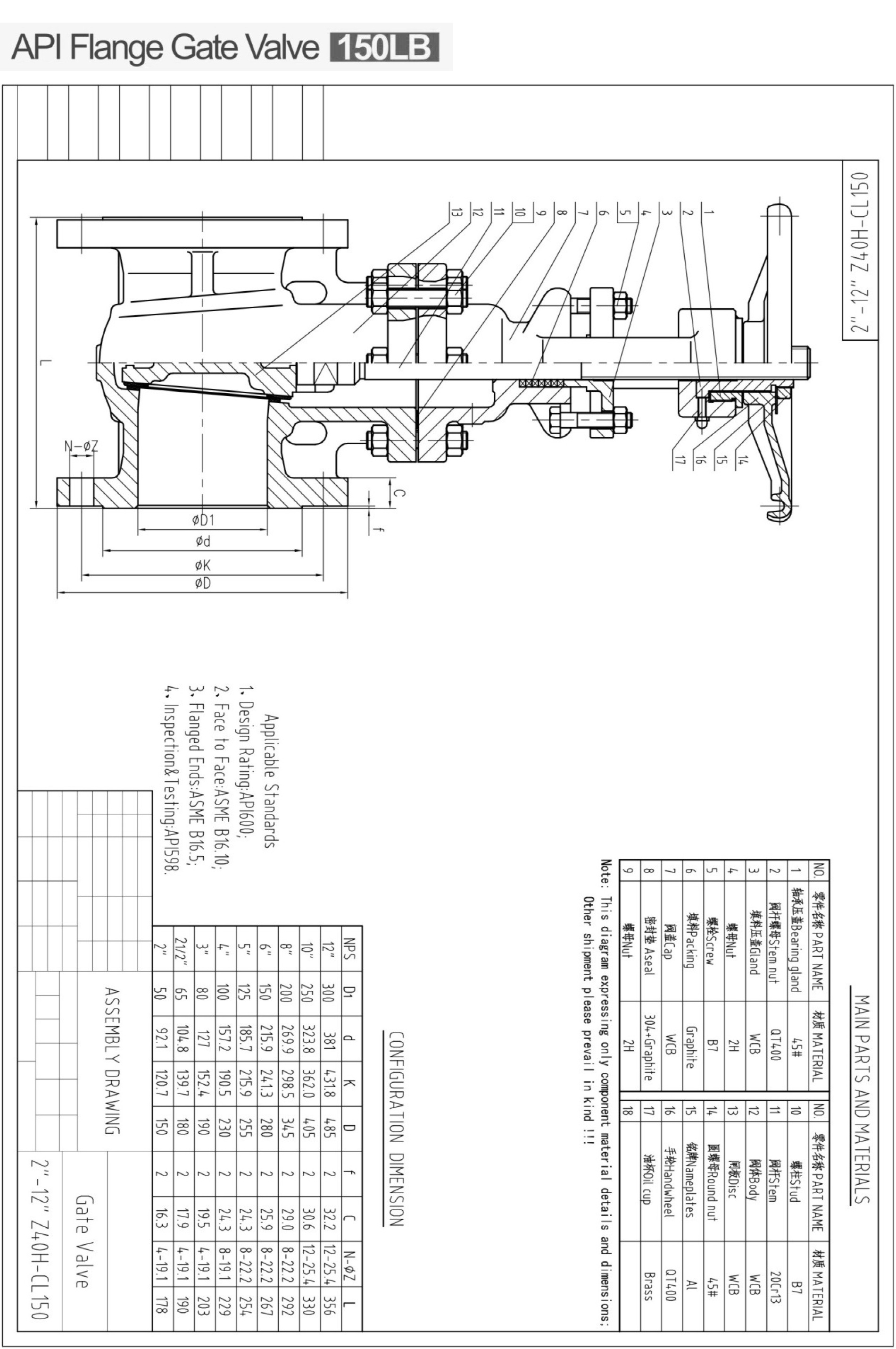 SONGO DN100 4 inch ANSI 150LB  Rising Stem  Stainless Steel 304 Handwheel Flange Gate Valve Metal Seated Gate Valve