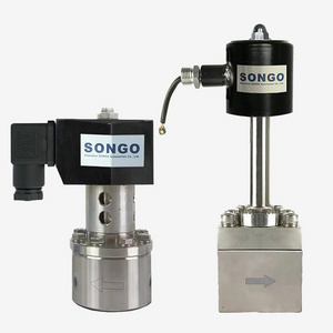 Cryogenic solenoid valves stainless Steel Extended Stem Butt Weld flange thread ultralow temperature piston  solenoid valve