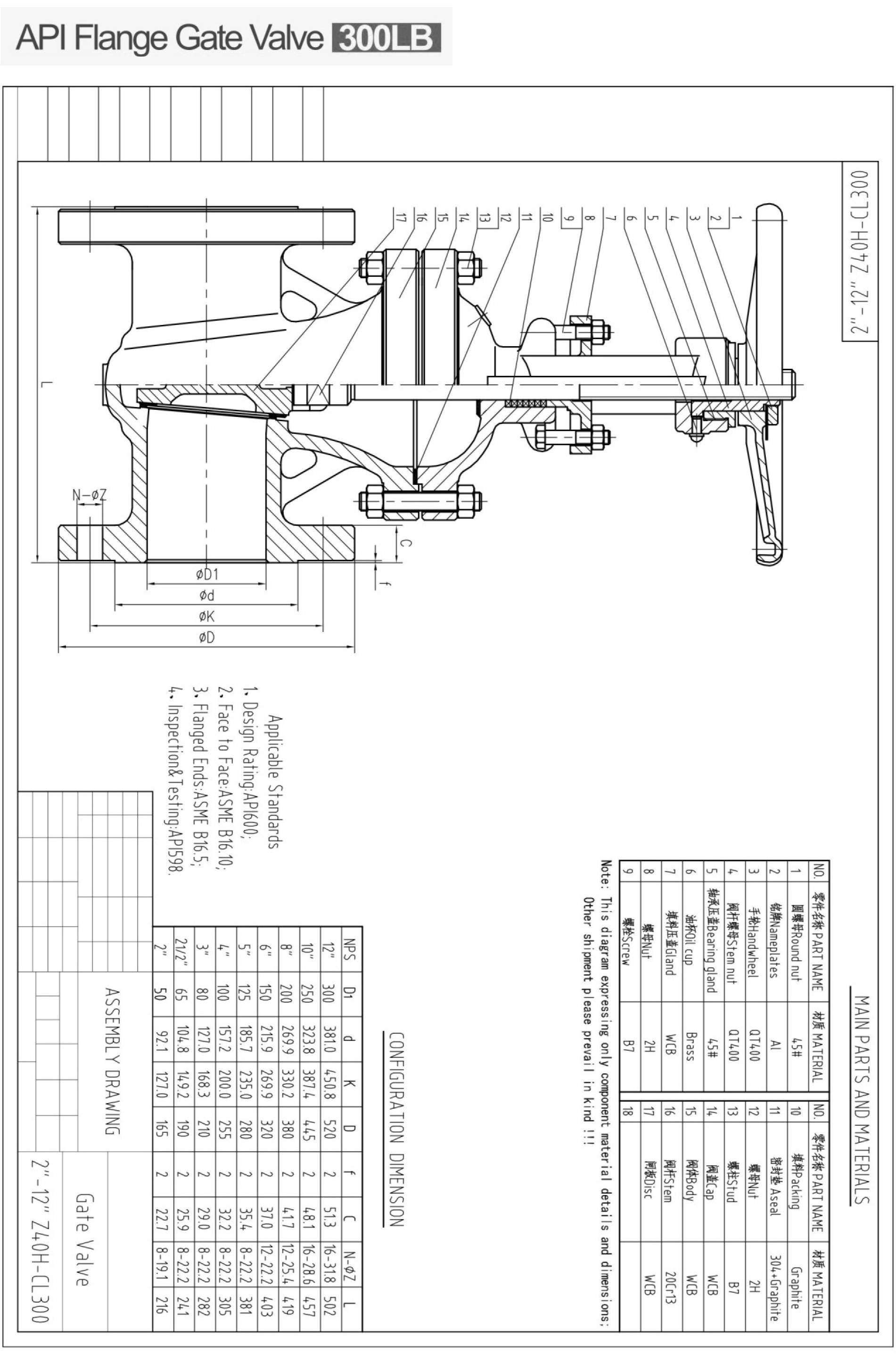 SONGO DN100 4 inch ANSI 150LB  Rising Stem  Stainless Steel 304 Handwheel Flange Gate Valve Metal Seated Gate Valve