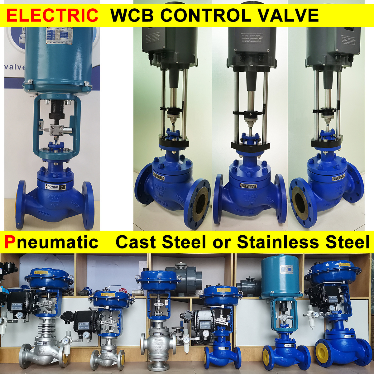 2 inch Pneumatic Single seated Control Valve 150LB Flange Cast Steel steam Modulating Control Valve 4-20ma Positioner