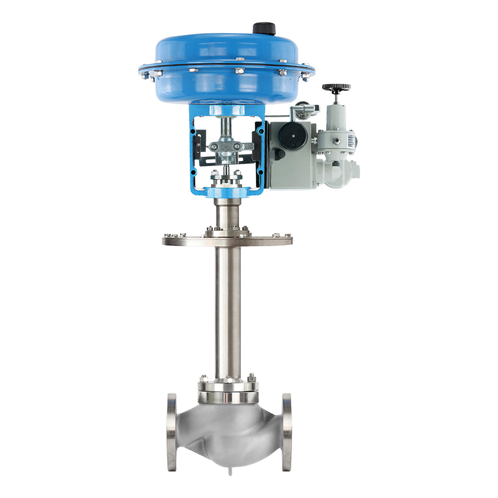 Bellows Cryogenic Pneumatic flow control Globe Valve Flange ANSI 300 stainless Steel 304 pneumatic pressure control valve