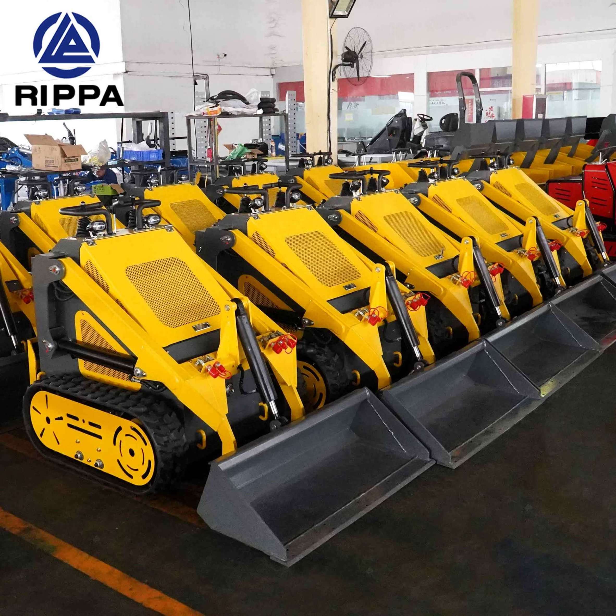 Chinese Cheap Epa Engine Diesel Wheel Crawler Skidsteer Mini Track Skid Steer Loader With Track Attachments