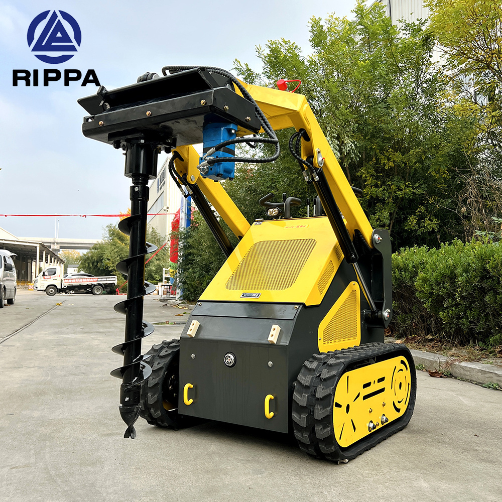 Chinese Cheap Epa Engine Diesel Wheel Crawler Skidsteer Mini Track Skid Steer Loader With Track Attachments