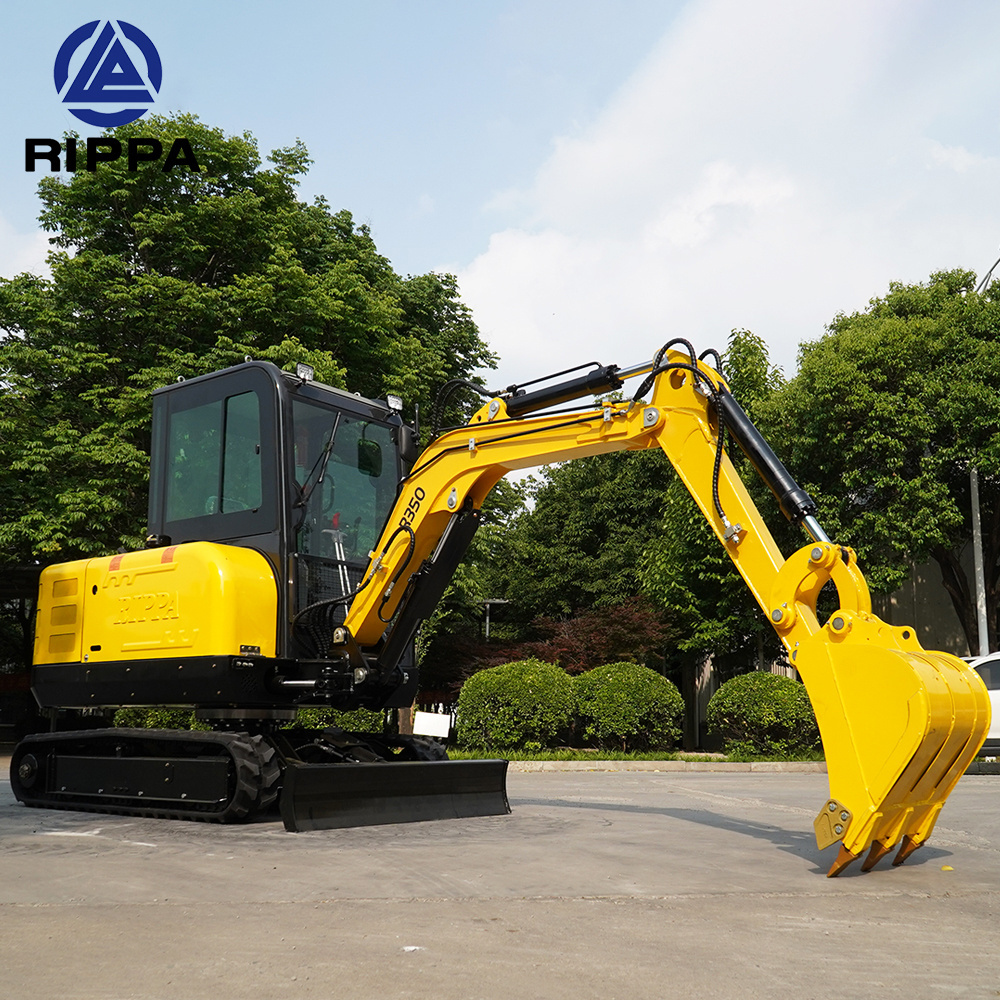 Rippa Tunneling Earth Moving Machinery Zero Clearance 3Ton 3.5Ton Small Size Excavator For Sale