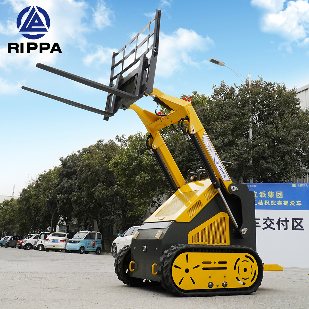 Chinese Cheap Epa Engine Diesel Wheel Crawler Skidsteer Mini Track Skid Steer Loader With Track Attachments