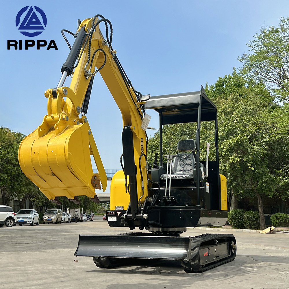 Rippa Tunneling Earth Moving Machinery Zero Clearance 3Ton 3.5Ton Small Size Excavator For Sale