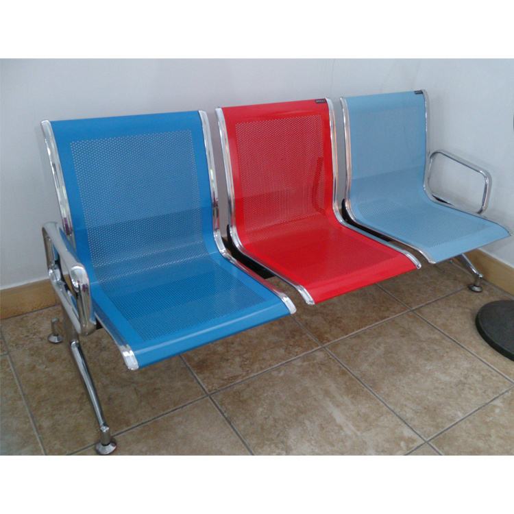 Airport waiting metal chair used hospital waiting room public waiting three seats chair