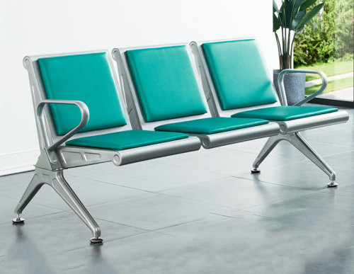 hot wholesale airport chair wait room hospital bank airport waiting  chair 3 seater reception metal bench