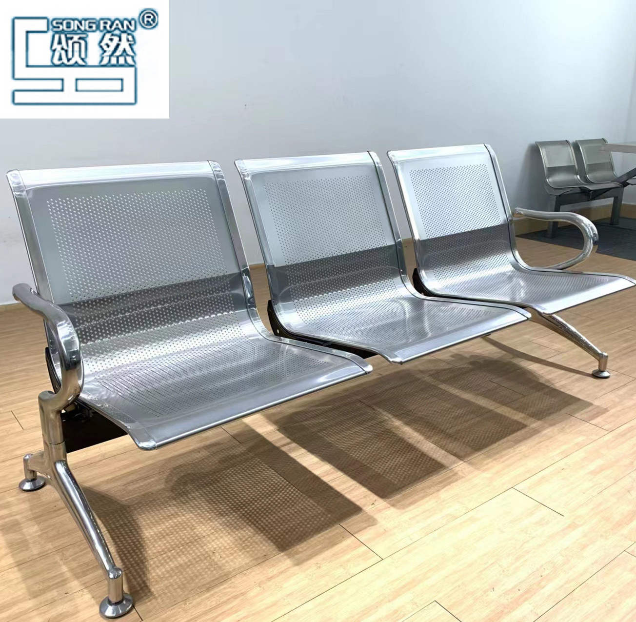 3seater 2 seater 1 seater waiting chair Stainless Steel public area row chair