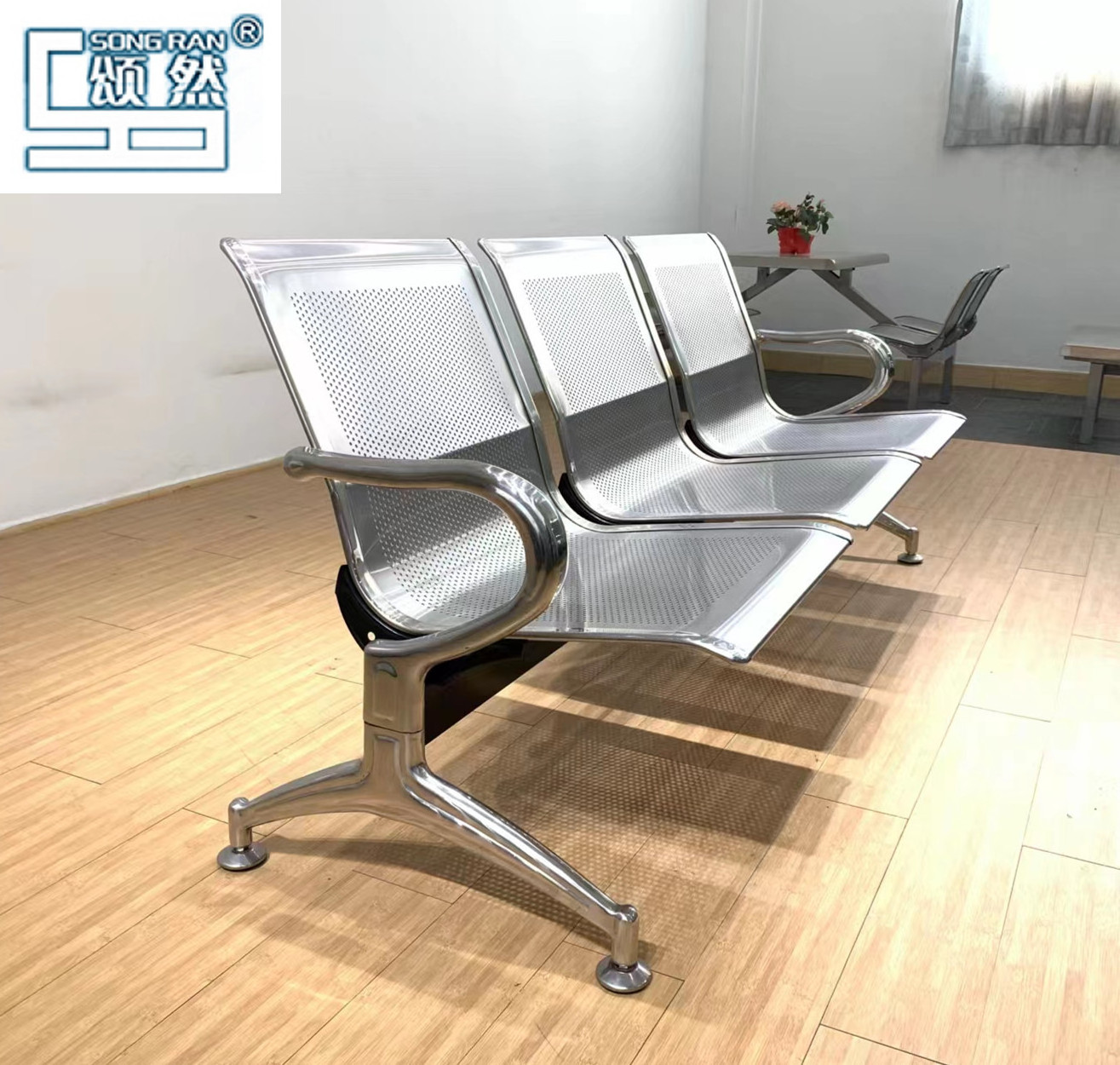 3seater 2 seater 1 seater waiting chair Stainless Steel public area row chair