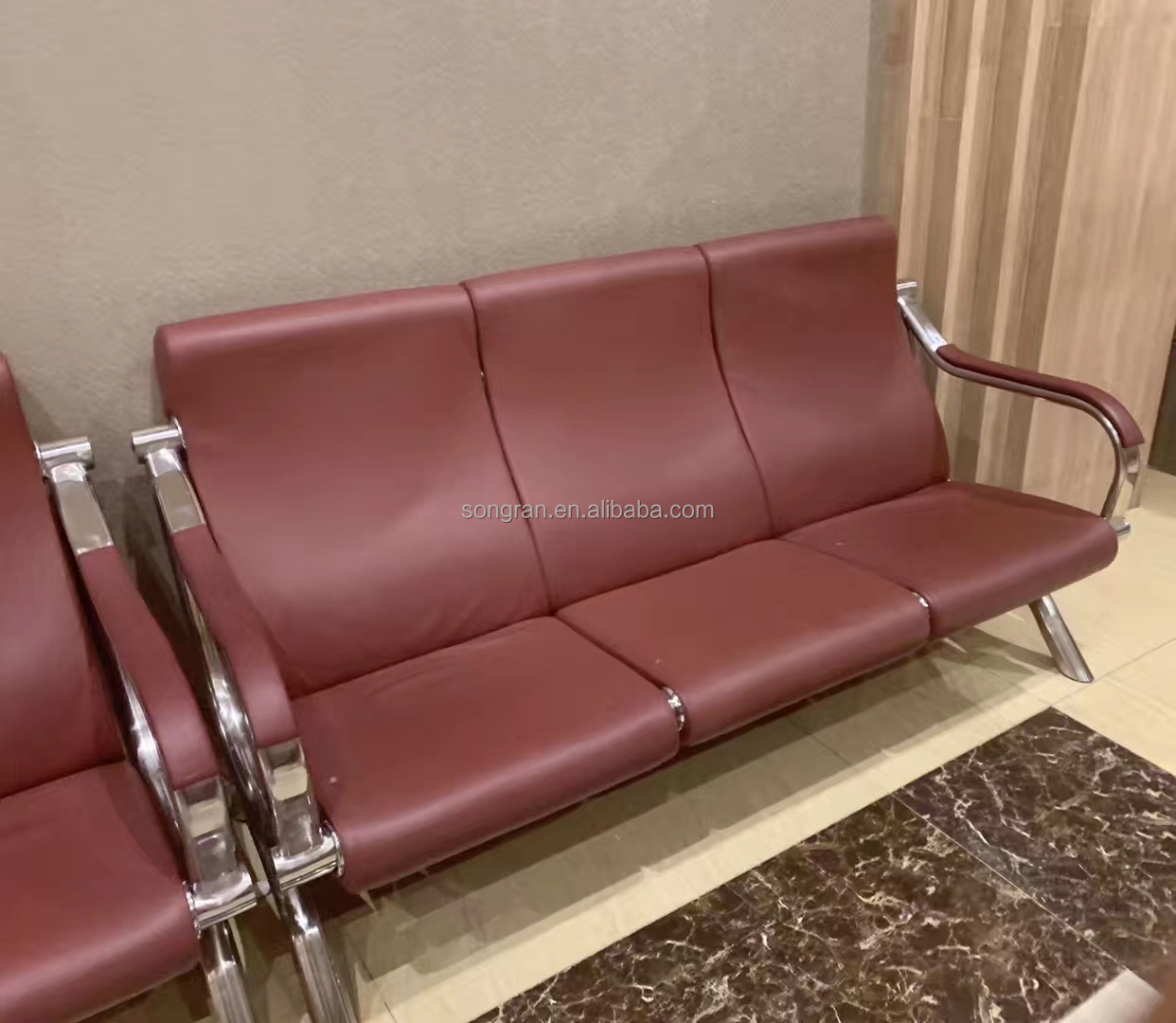 Elegant sofa set 5 seater with good leather office sofa design office sofa with Pu leather