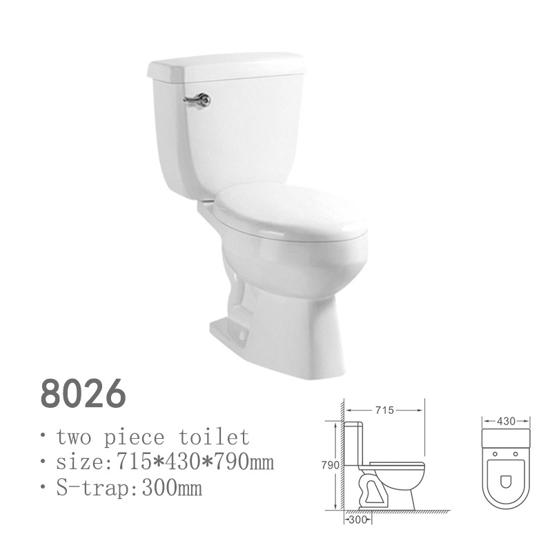 North American Ware Water Closet Round White Ceramic Two Piece Standard Cupc Wc Toilet