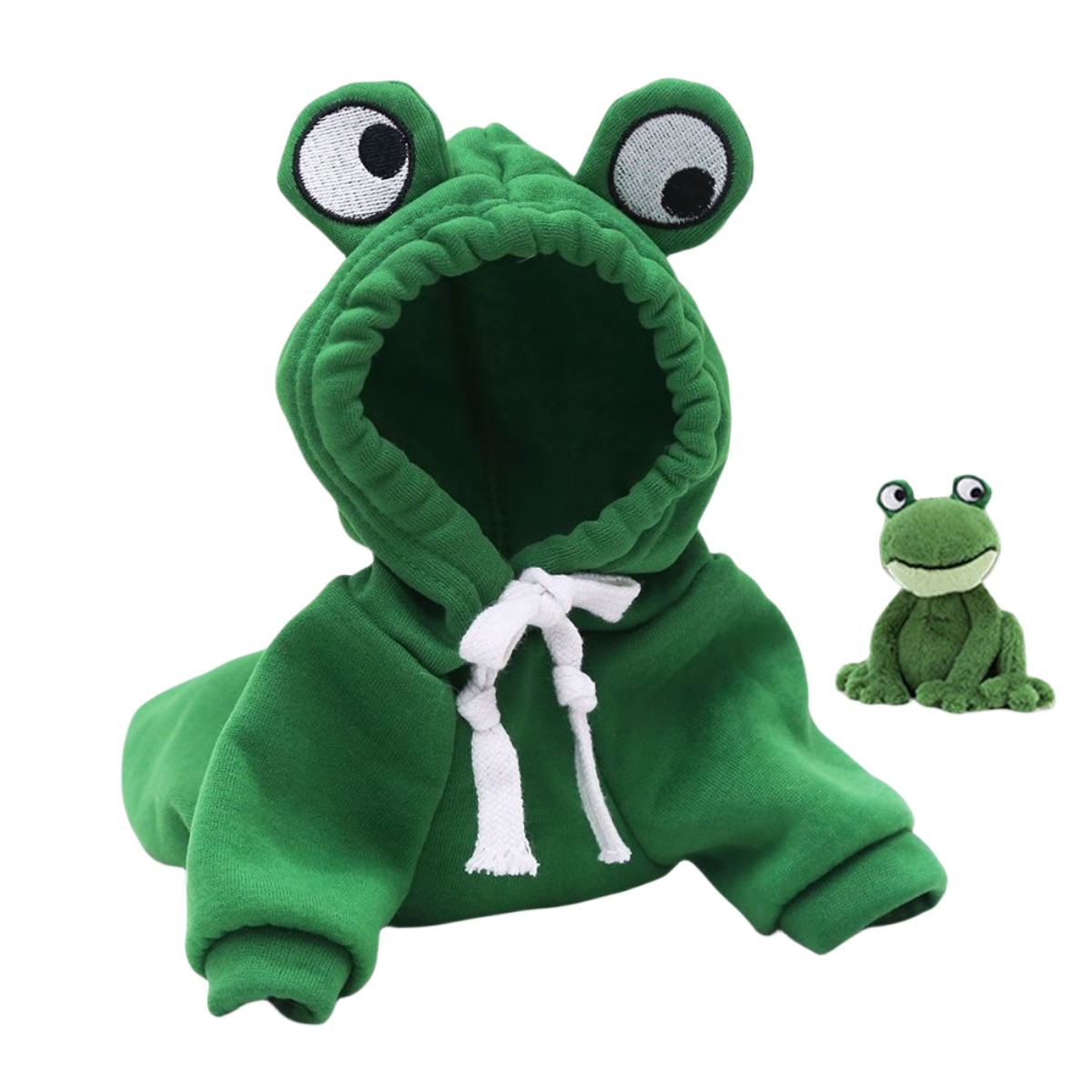 SongshanToys dog accessories clothes luxury Cotton warm hoodie cute green frog winter cat dog hoodie clothes