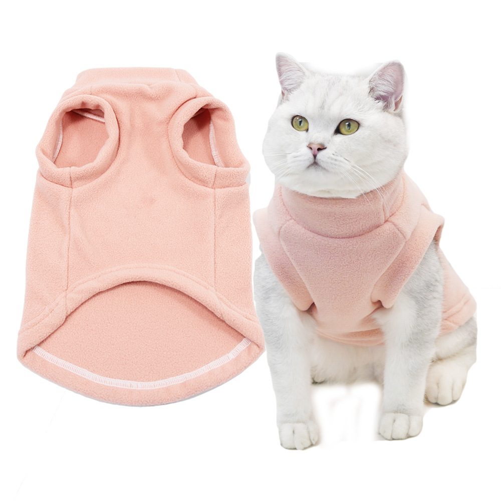 songshan Toys ODM OEM Wholesale Fashion Cat Clothes Pet winter custom luxury Dog Cat Warm Pet Pink Green Blue Sweat shirt Vest